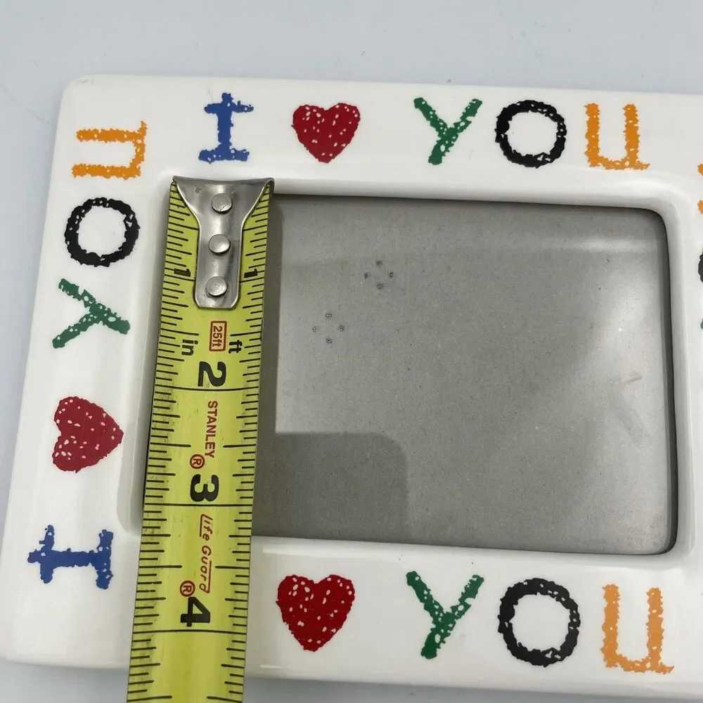Vintage 90’s Fetco Ceramic 4x6 Photo Frame, I Love You Mother's Day Freestanding